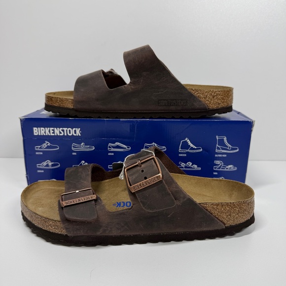 NIB • Birkenstock Arizona Soft Footbed Oiled Leather Size: 40 L8/M6 Normal Width - Picture 1 of 7
